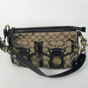 Coach Leather Handbag Womens Brown